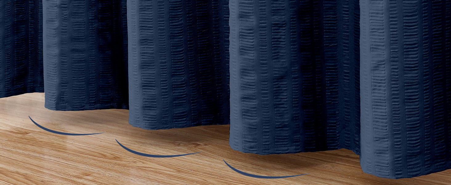Moga Navy Blue Fabric Shower Curtains for Bathroom - Blue Hotel Spa Polyester Cloth Bath Curtain with 12 Holes, 72x72, Machine Washable, Navy Blue