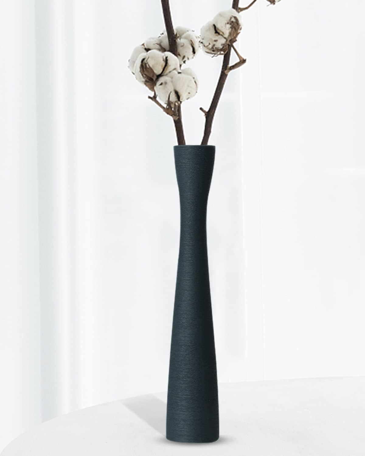 Tall Gold Vase, 16.5 Inch Skinny Flower Vases, Handmade Ceramic Vase Modern Minimalist Style for Living Room,Home,Office,Centerpiece,Table,Wedding Party