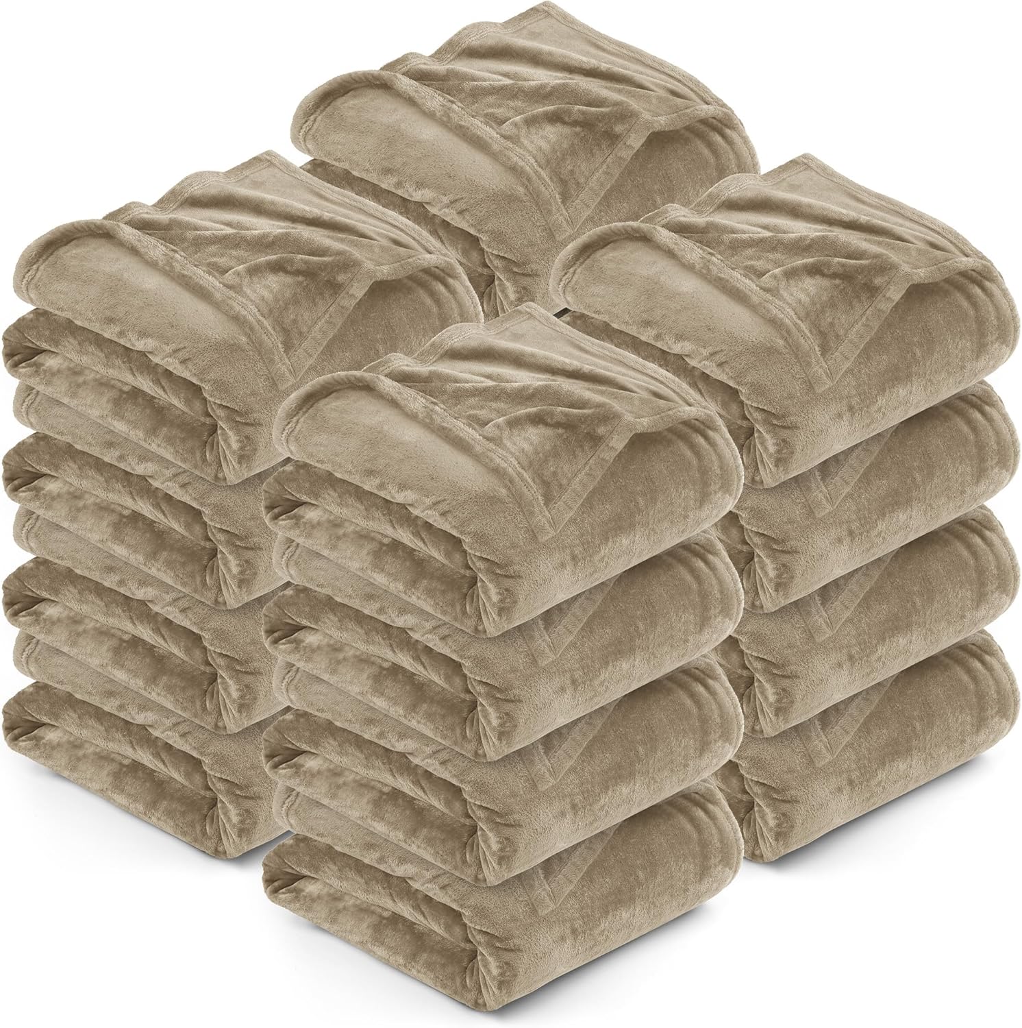 Bedding Fleece Blanket Queen Size Grey (90x90 Inches) Ultra Soft Warm Lightweight Microfiber Breathable Anti-Static Cozy Bed Blanket, All-Season Home Decor Gift for Men & Women