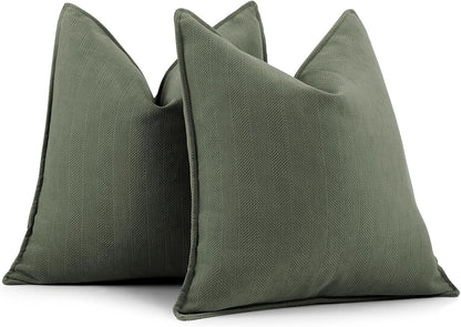 Rust Chenille Throw Pillow Covers