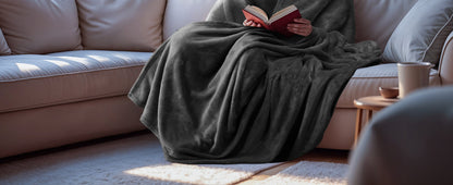 Bedding Fleece Blanket Queen Size Grey (90x90 Inches) Ultra Soft Warm Lightweight Microfiber Breathable Anti-Static Cozy Bed Blanket, All-Season Home Decor Gift for Men & Women