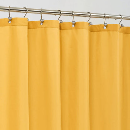 Waterproof Fabric Shower Curtain Soft Hotel Quality - 3 Magnets at Bottom, Premium Black Shower Curtain Liner for Bathroom, Light-Weight Cloth & Washable - 72x72, Black
