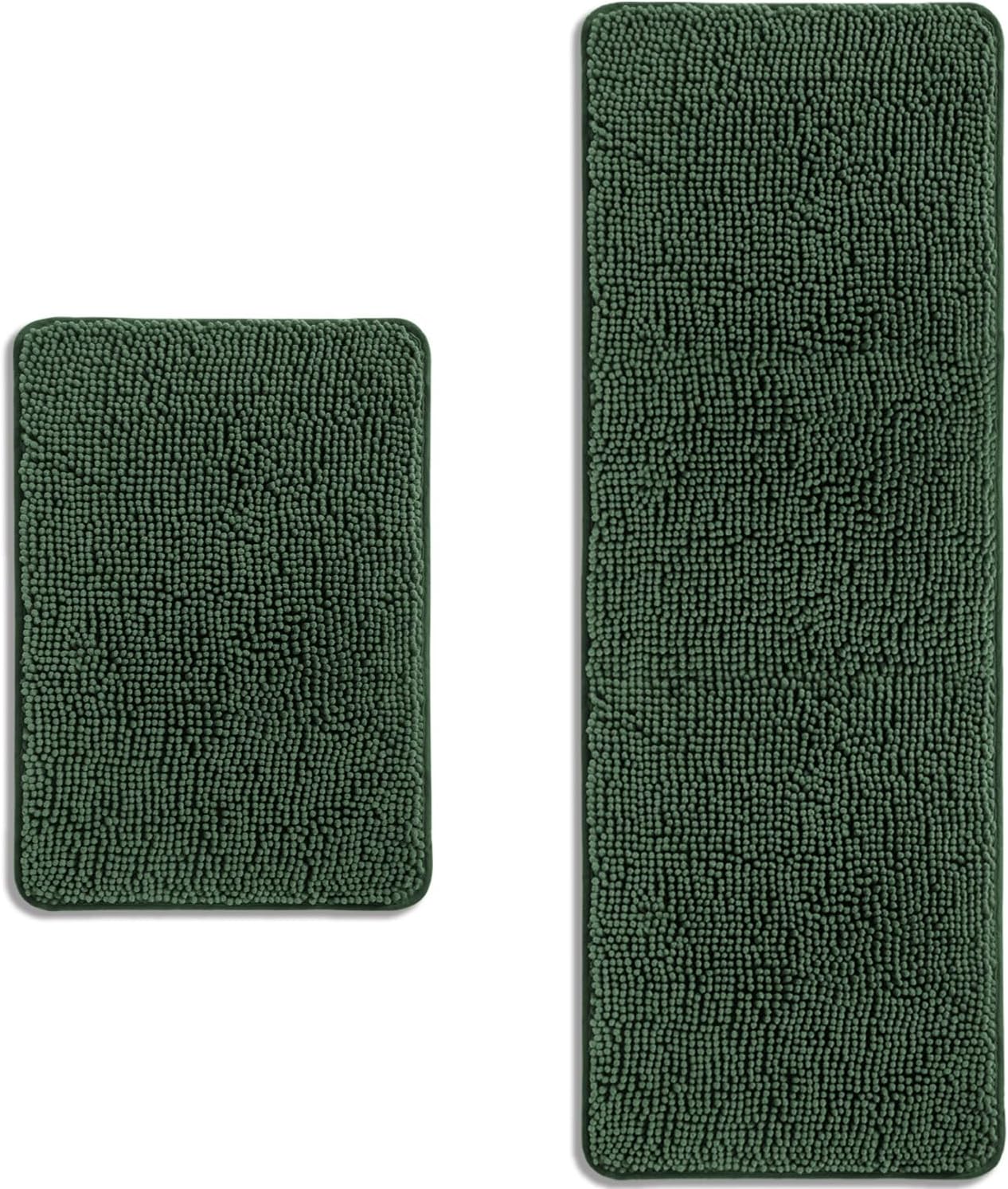 Bathroom Rugs 36 x 60 Inch – Extra Large Bath Mat | Absorbent and Washable Thick Chenille Bath Rugs Non-Slip Runner Rug for Bathroom, Shower, Tub(Gray)
