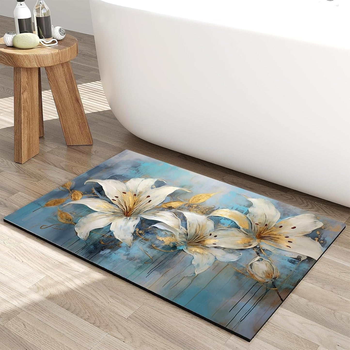 Bath Mat, 3 x 5ft, Ultra Soft and Non-Slip Bathroom Rugs, Water Absorbent and Machine Washable Bath Rug for Bathroom, Shower, and Tub