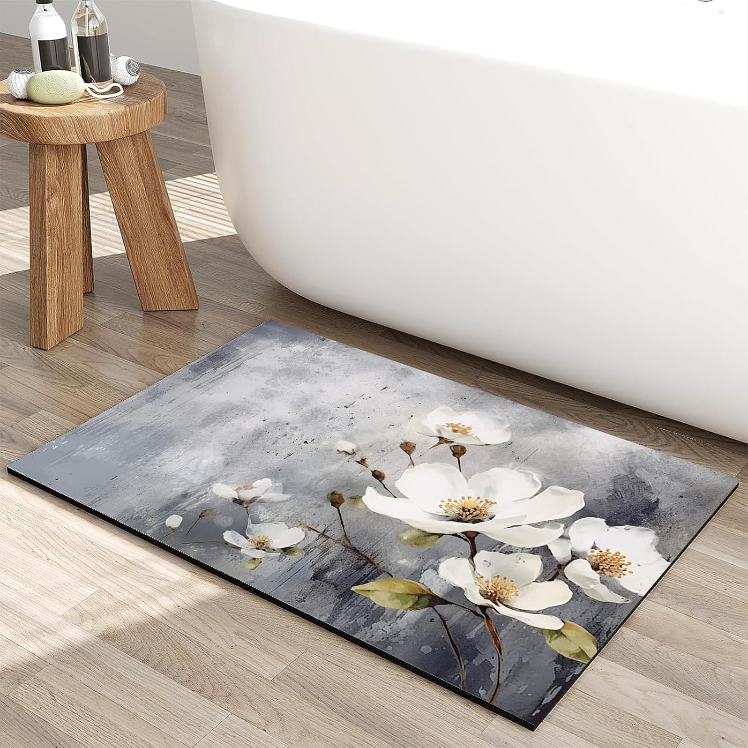 Bath Mat, 3 x 5ft, Ultra Soft and Non-Slip Bathroom Rugs, Water Absorbent and Machine Washable Bath Rug for Bathroom, Shower, and Tub