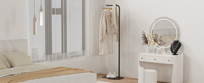 Metal Coat Rack Freestanding, Stable Clothing Rack with Rock Base, Coat Tree Suitable for Bedroom, Hallway, Office, 70.8 Inches High, Black
