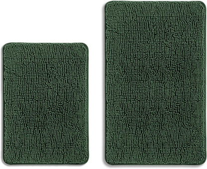 Bathroom Rugs 36 x 60 Inch – Extra Large Bath Mat | Absorbent and Washable Thick Chenille Bath Rugs Non-Slip Runner Rug for Bathroom, Shower, Tub(Gray)