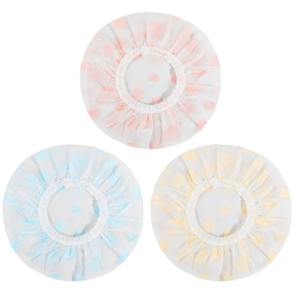 Shower Cap, 3 Pcs Waterproof Reusable Shower Caps Bath Hair Hat for Women Men Kids