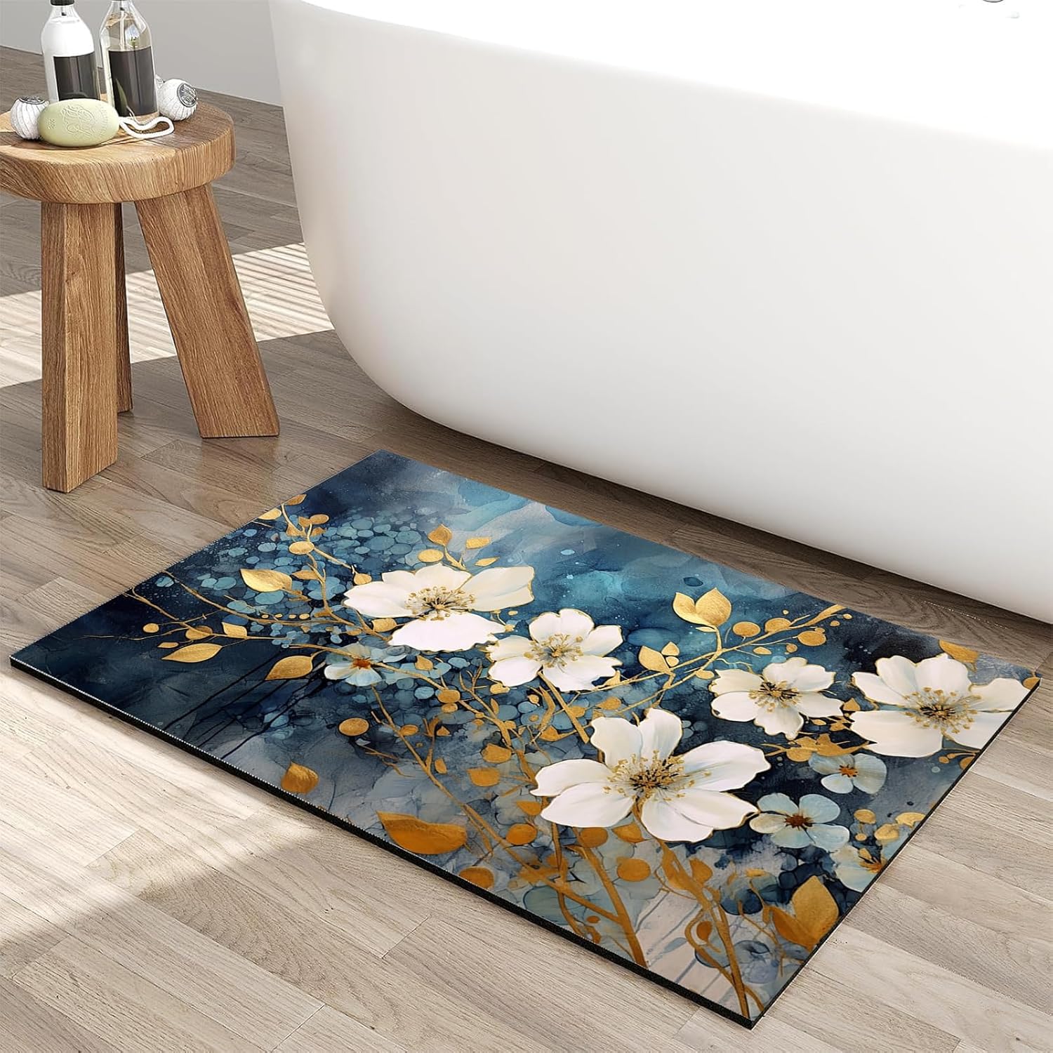 Bath Mat, 3 x 5ft, Ultra Soft and Non-Slip Bathroom Rugs, Water Absorbent and Machine Washable Bath Rug for Bathroom, Shower, and Tub