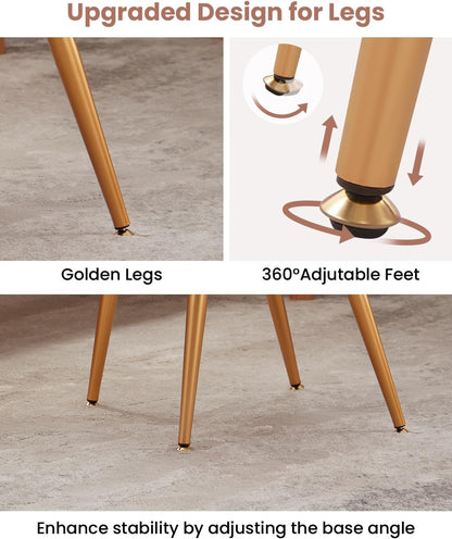 Small Vanity Stool Chair with Storage and Folding Back,4 Metal Legs with Anti-Slip Feet,Round Ottoman with Velvet Seat, Furry Padded Seat for Makeup, Bedroom (Black, Small)