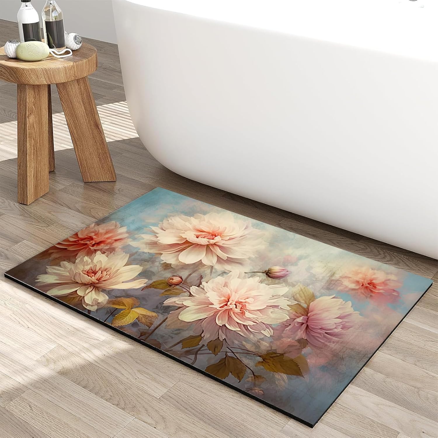 Bath Mat, 3 x 5ft, Ultra Soft and Non-Slip Bathroom Rugs, Water Absorbent and Machine Washable Bath Rug for Bathroom, Shower, and Tub