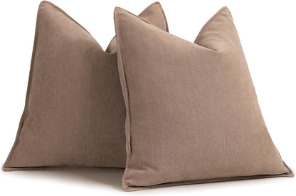 Rust Chenille Throw Pillow Covers
