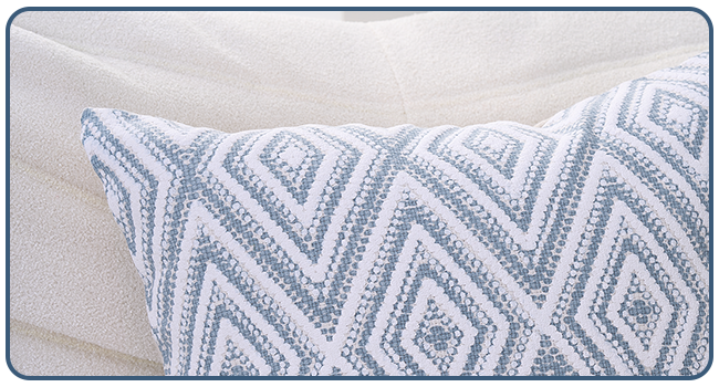 HPUK Decorative Throw Pillow Covers Set of 4 Square Couch Pillows Linen Cushion Cover for Couch Sofa Living Room, 18"x18" inches, Blue