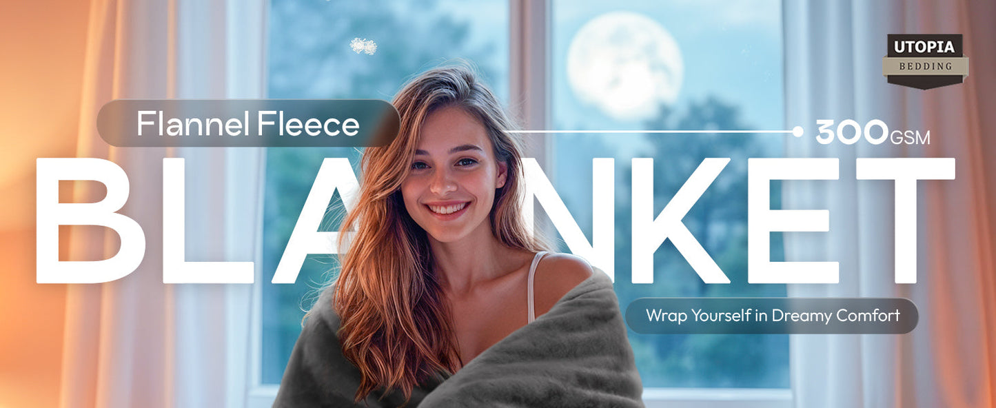 Bedding Fleece Blanket Queen Size Grey (90x90 Inches) Ultra Soft Warm Lightweight Microfiber Breathable Anti-Static Cozy Bed Blanket, All-Season Home Decor Gift for Men & Women