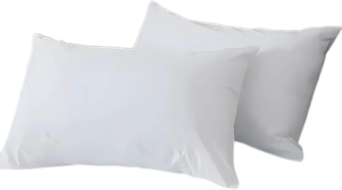 QUBA LINEN 18 x 18 Throw Pillow Insert - Pack of 2 White, Down Alternative Pillow Inserts for Decorative Pillow Covers, Throw Pillows for Bed, Couch Pillows for Living Room (Pack of 2)