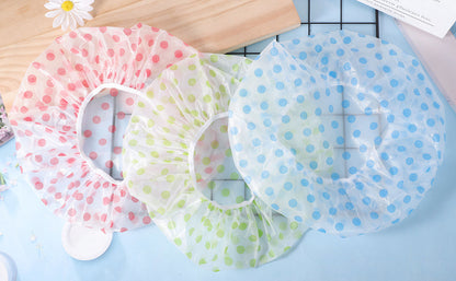 Shower Cap, 3 Pcs Waterproof Reusable Shower Caps Bath Hair Hat for Women Men Kids