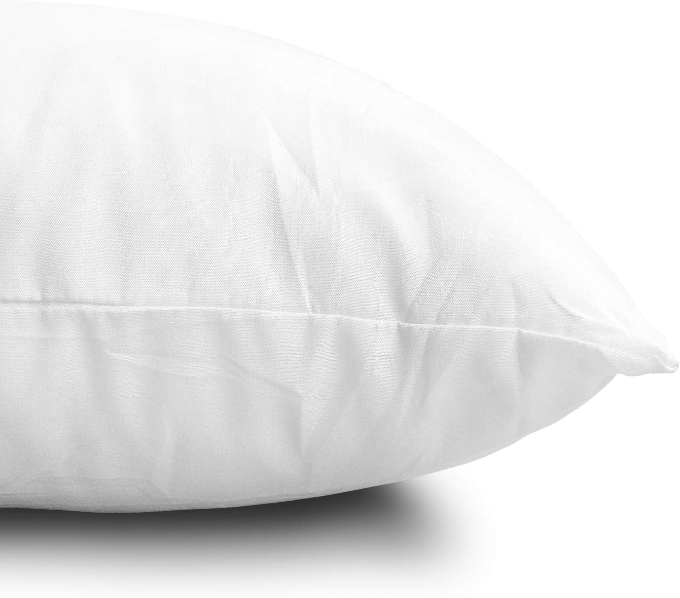 EDOW Throw Pillow Inserts, Set of 4 Lightweight Down Alternative Polyester Pillow, Couch Cushion, Sham Stuffer, Machine Washable. (White, 18x18)