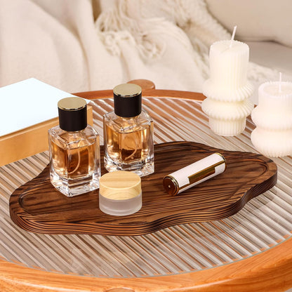 Small Decorative Tray Wood Decorative Serving Tray for Candles Perfume, Cloud Wooden Jewelry Tray Trinket Dish, Wooden Trays for Coffee Table Home Decor